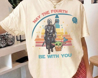 Camiseta "Que el 4 de mayo te acompañe", camiseta de Star Wars del 4 de mayo, camiseta de viaje familiar a Disneyworld Magic Kingdom, camiseta de viaje de cumpleaños infantil de Disney