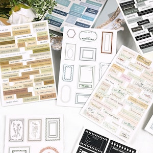 Inspirational Quote Sticker Set: Journal, Planner, Scrapbook Ephemera
