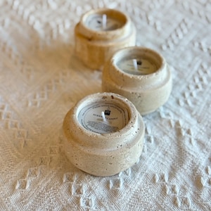 Natural Travertine Stone Candle Holder Round Tealight Holder Handcrafted Minimalist Home Spa Table or Home Decor Gift Ideas