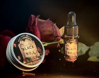Black No.1 Gothic Natural Perfume: Burning Leaves,  Clove Cigarettes, Roses