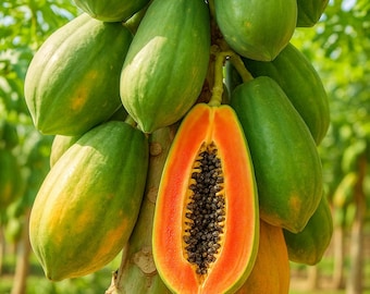 20 Pack Red Lady Papaya Seeds - Fast-Grow Indoor/Outdoor Carica Papaya