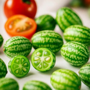Organic Cucamelon Seeds - Melothria Scabra Mini Watermelon Vine - Rare Heirloom Cucumber-Like Fruit - 20 Seed Packet