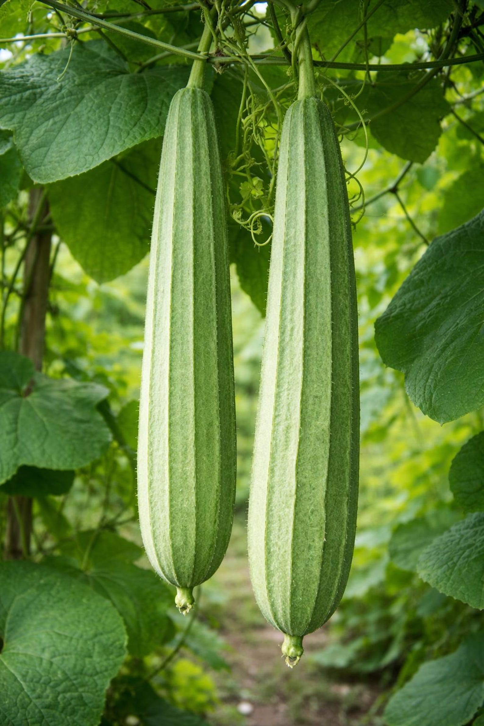 10 Ridged Sponge Gourd Seeds - Chinese Okra Angled Luffa, Big Flesh ...