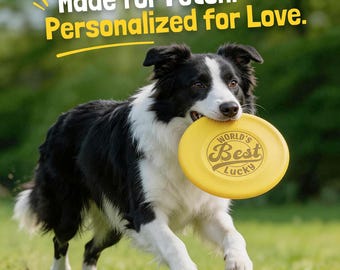Personalized Frisbee Dog Toy, Custom Engraved Flying Disc Toy, Soft EVA Foam Dog Fetch Toy, Floating Dog Frisbee for Water Play, Dog Gift