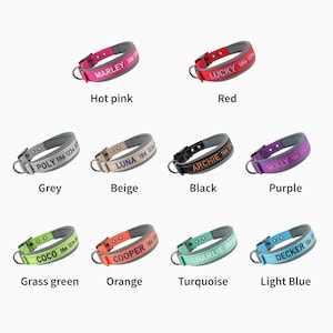 Personalized Dog Collar, Embroidered Dog Collar, Custom Dog Collar with Name and Phone Number, Gift for Dog Mom/Dad, Dog Collar & Leash Set image 3