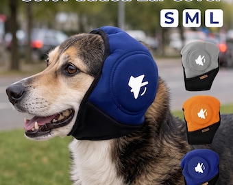 Protetores auriculares para cães – Abafadores de ruído calmantes para viagens, chapéu com redução de ruído para cães, para higiene e alívio da ansiedade.
