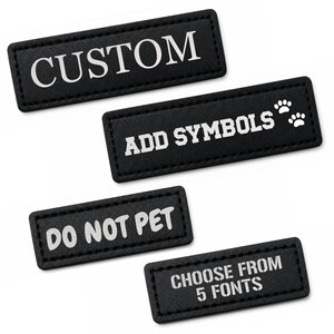 Custom Velcro Name Patch for Dog Harness, Personalized Pet ID Tag Replacement, Laser Engraved Embroidered Patch, Gift for Dog Lover