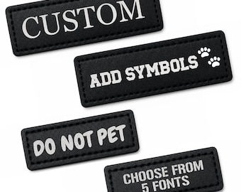 Benutzerdefinierter Klettverschluss für Hundegeschirr, personalisierter Haustier-ID-Tag, Laser gravierter gestickter Aufnäher, Geschenk für Hundeliebhaber