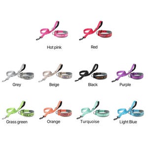 Personalized Dog Collar, Embroidered Dog Collar, Custom Dog Collar with Name and Phone Number, Gift for Dog Mom/Dad, Dog Collar & Leash Set image 4