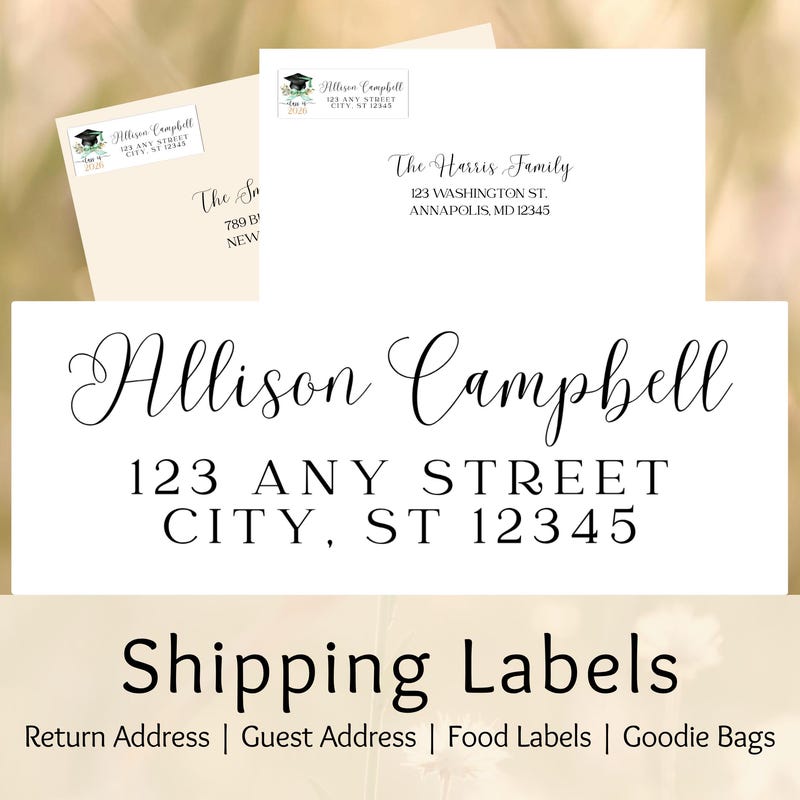 Guest Address Labels - Etsy