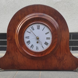 Vintage 1950s Mantel Clock – Fully Restored | Shellac Finish | Quartz Movement