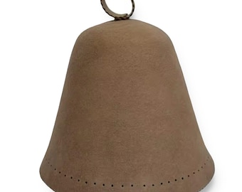 SAUNA HAT 100 % Wool Light BROWN Felt