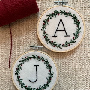 Custom Hand Embroidered Christmas Ornaments