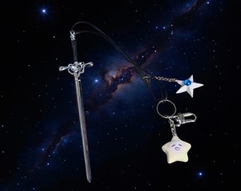Love and Deepspace Xavier Sword Hairpin Inspired Phone Charm