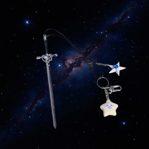 high&low クリアチャーム Love and Deepspace Xavier Sword Hairpin Inspired Phone Charm