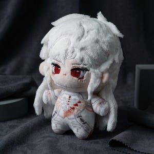 Gothic Vampire Sylus Doll, Handmade Love and deepspace Sylus Doll, Anime Plush Gift for Her image 4