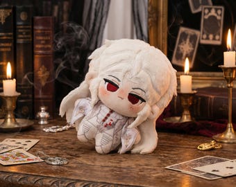 Gothic Vampire Sylus Doll, Handmade Love and deepspace Sylus Doll, Anime Plush Gift for Her