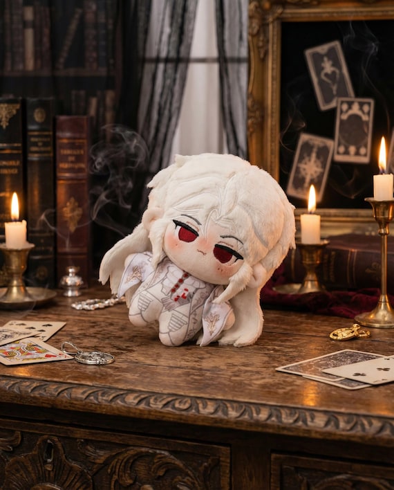 Gothic Vampire Sylus Doll, Handmade Love and deepspace Sylus Doll, Anime Plush Gift for Her
