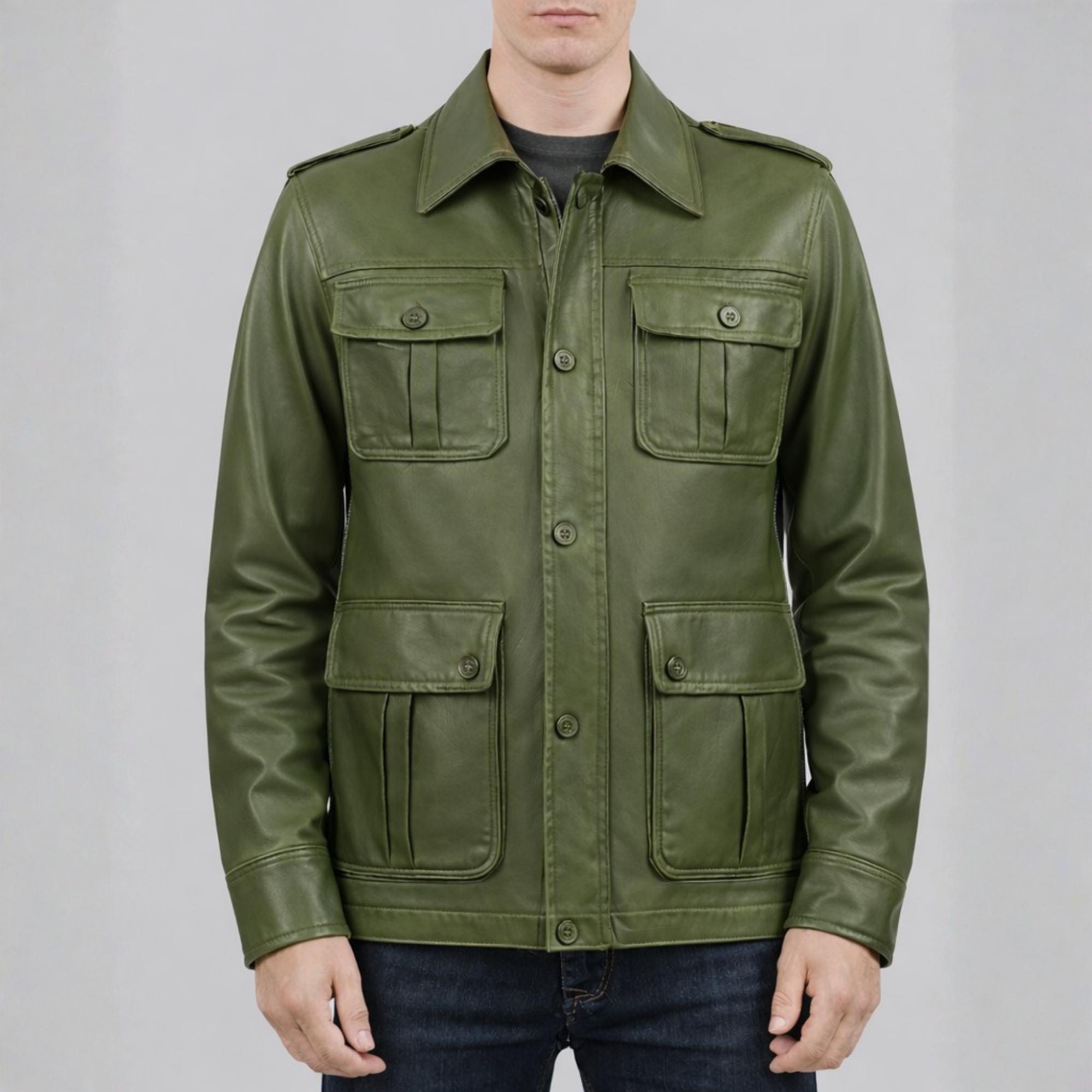 Mens M65 Leather Field Jacket - Etsy