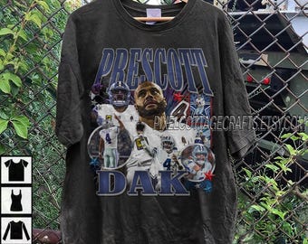Prescott Vintage Bootleg Graphic Tee, Dallas Football Sweatshirt, Hoodie, Oversized Shirt