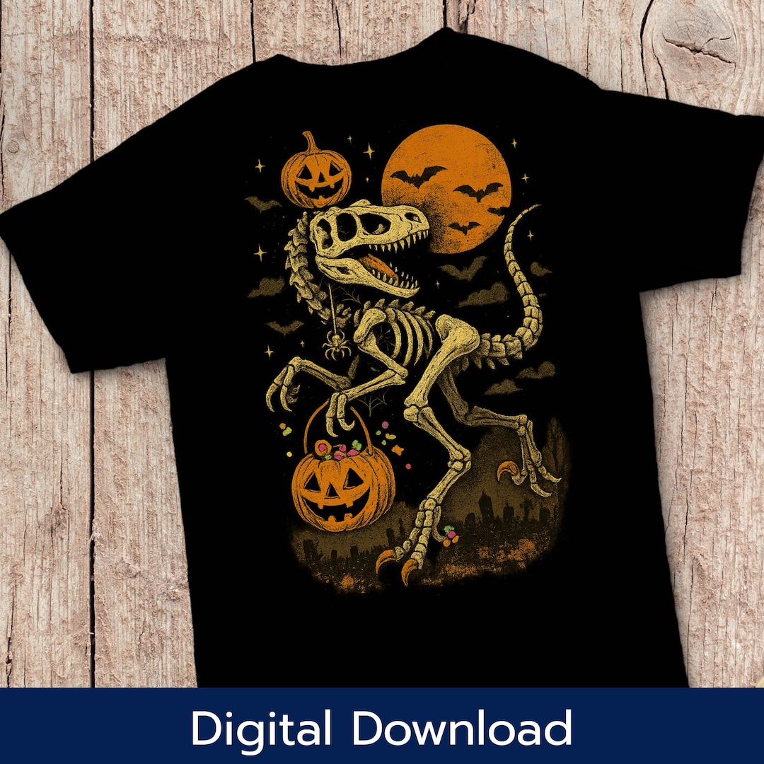 Halloween Velociraptor Skeleton PNG | Dinosaur Jack-o’-lantern Clipart ...