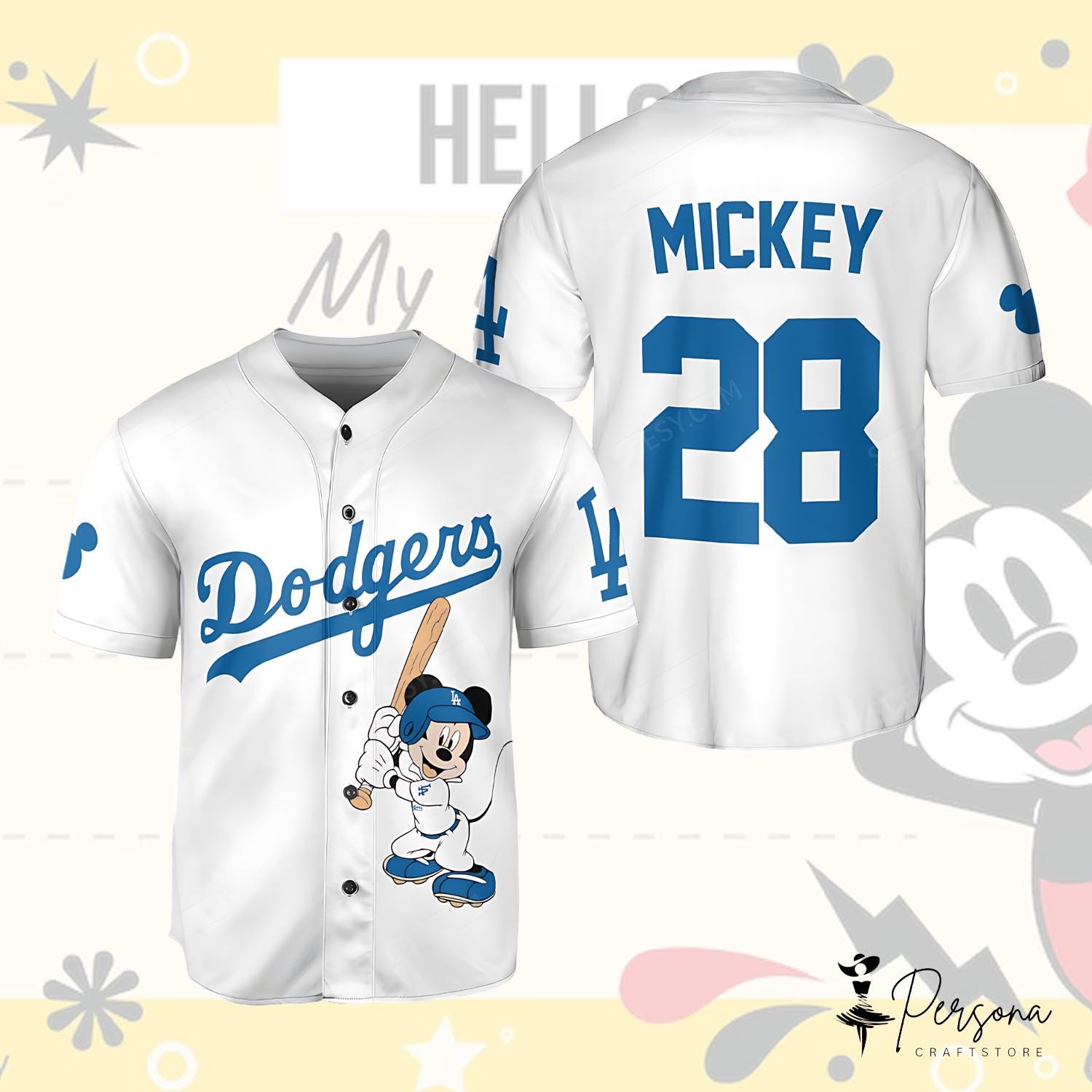 Discover Custom Disney Mickey Mouse Baseball Jersey, Disney Mickey Mouse Jersey, Disneyland Baseball Team Matching Outfit, Birthday Gift