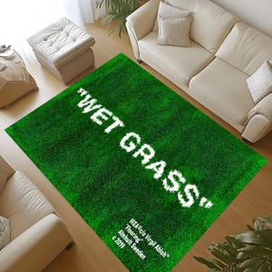 Dywan z efektem zielonej trawy: nowoczesny wystrój salonu, wierzch z aksamitu