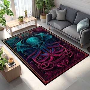 cthulhu rug,lovecraft rug,eldritch rug,horror rug,mythos rug,tentacle rug,cosmic horror rug,occult rug,creepy rug,cthulhu rug,gothic rug