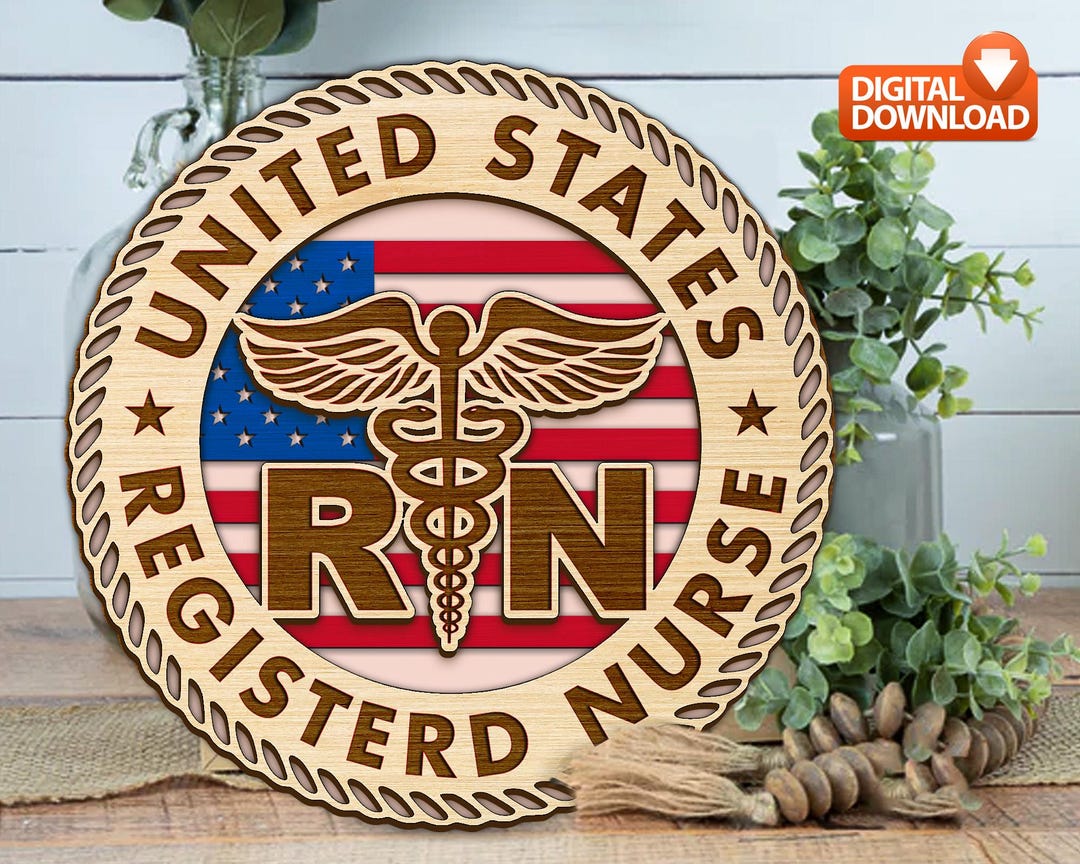 Nurse Wood Sign, United States RN, Registered Nurse Gift, Medical Wall ...