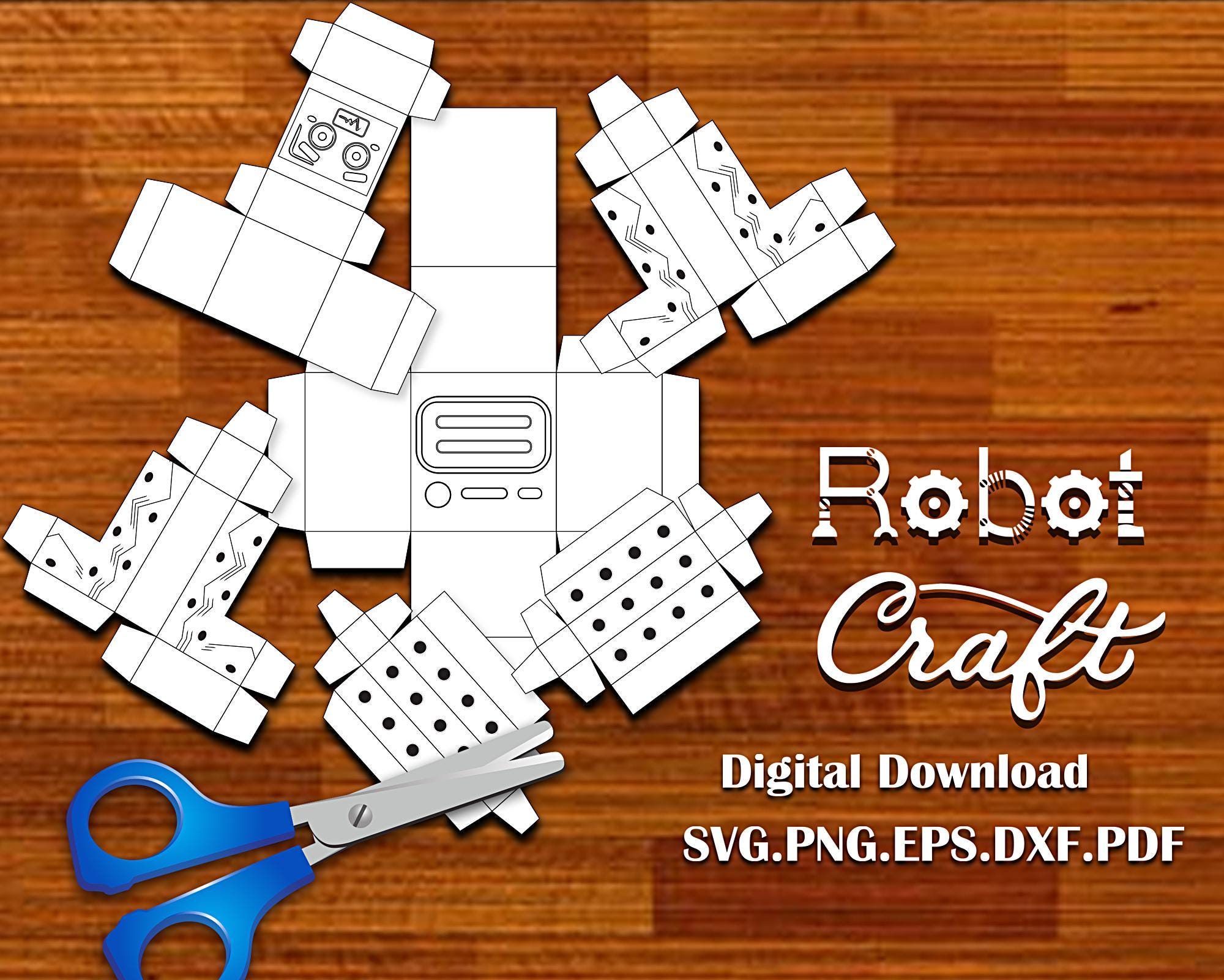 Robot Craft Printable Paper Models, Printable Activity Sheets for Kids ...