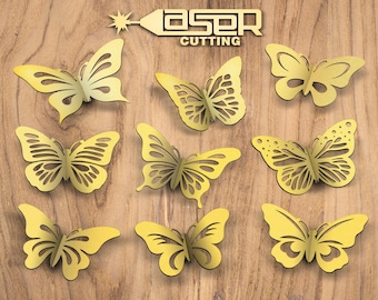 Butterfly Svg Bundle, 3D Butterfly, Butterflies Papercut Template, Butterfly Laser Cut, Butterfly Cut File, Paper Cut Out, For Silhouette.