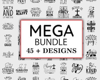 Christliches SVG-Bundle, religiöses Design, Schrift-Svg, Bibel-Vers-Svg, Gesegnetes-Svg, Jesus-Svg, Gott-Svg, Glaube-Svg, Schnittdateien für Cricut