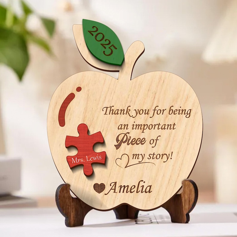 Teacher Apple Ornaments Svg, Thank You Svg Laser Cut File, Gift for Teacher, Teacher Ornament, Teacher Appreciation Day, Glowforge Svg Files image 5