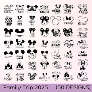 Family Trip 2025 Svg Bundle, Vacation 2025, Mouse and Friend Squad, Vacay Mode Png, Magical Kingdom 2025 Shirt Design, Best Day Ever Castle.
