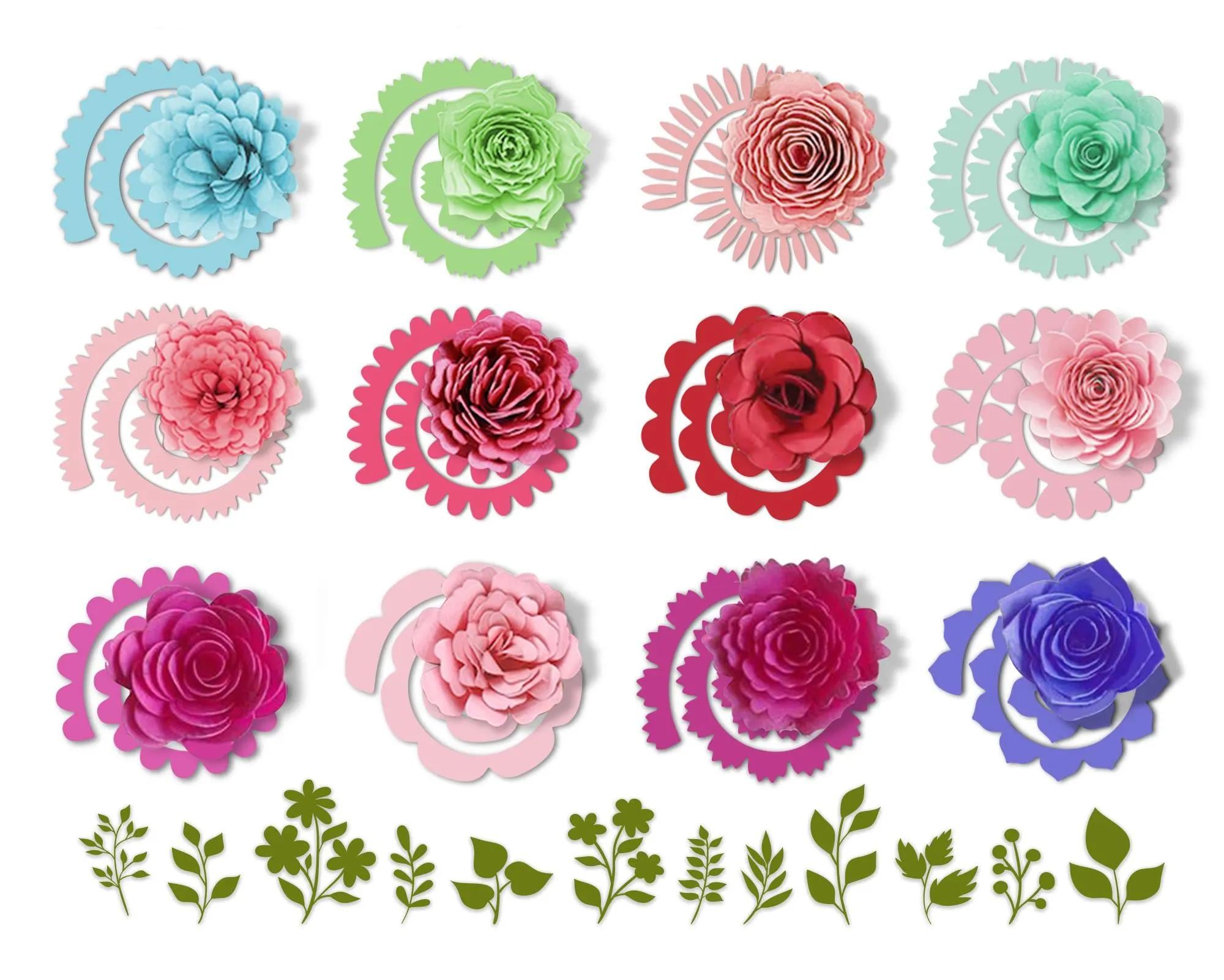 Rolled Flower Svg, Rolled Flower Template, Paper Flower, 3d Flower Svg