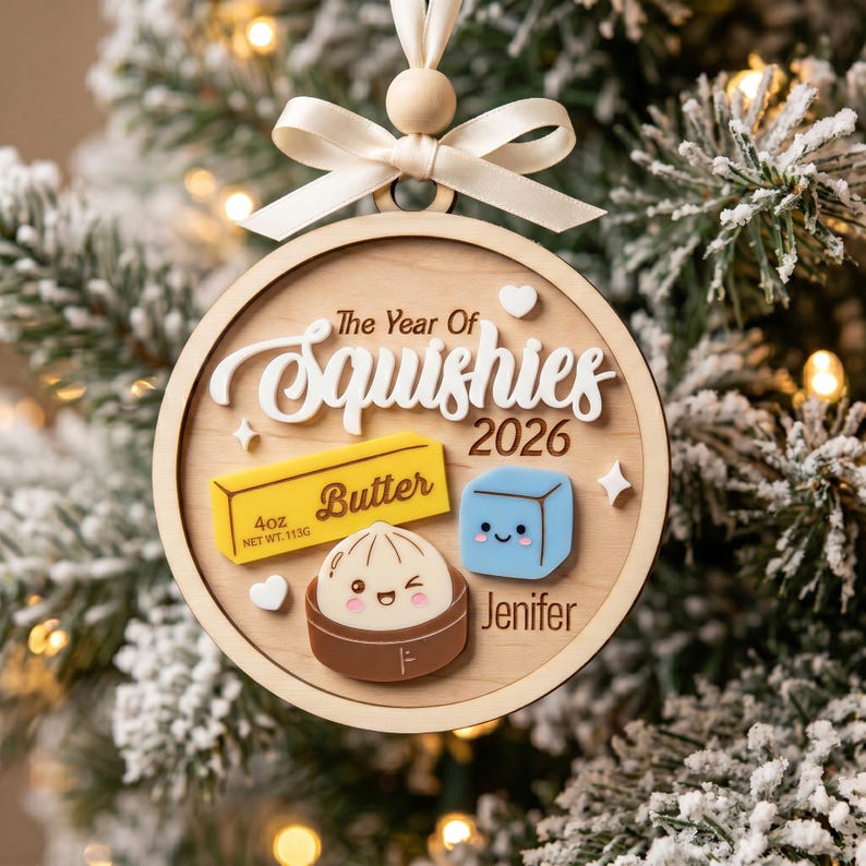 Layered Ribbon Svg 2026 Squishy Dumpling Ornament SVG Bundle, the Year of the Squishies ...