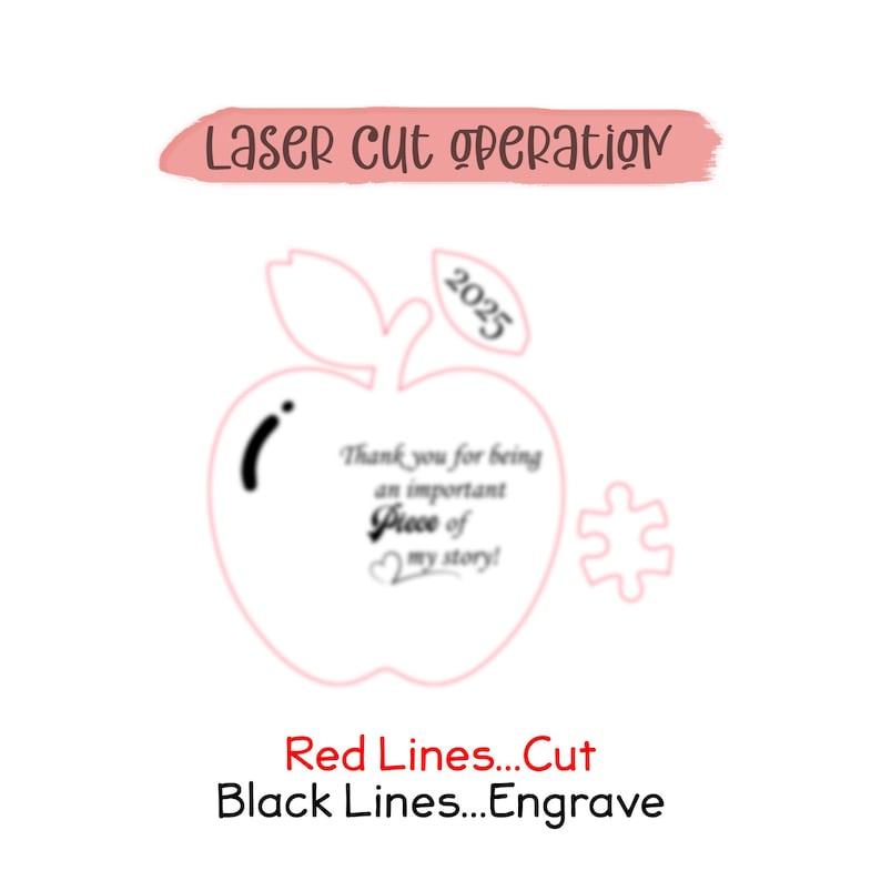 Teacher Apple Ornaments Svg, Thank You Svg Laser Cut File, Gift for Teacher, Teacher Ornament, Teacher Appreciation Day, Glowforge Svg Files image 4