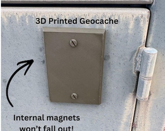 3D Printed Magnetic Geocache Container | Stealth Light Pole Hide, Built-in Log Pocket