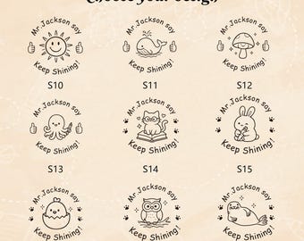 Personalized Teacher Stamp, Teacher Gifts, Teacher Comment Stamps, Face Stamp, Custom Stamp