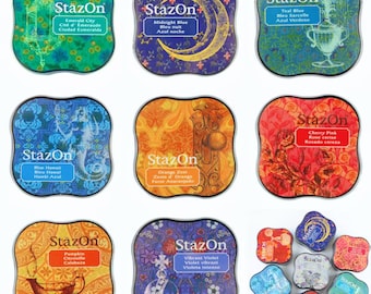 StazOn Midi Ink Pad – Inchiostro per timbri ad asciugatura rapida, per tutte le superfici