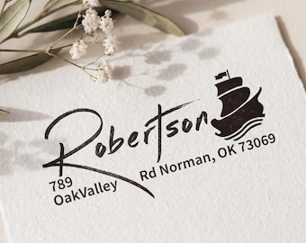 Custom Self-Inking Return Address Stamp, Personalized Address Stamp for Wedding Mailing, Housewarming New Home Gift