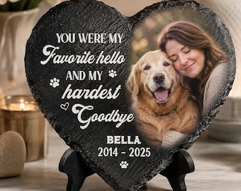 Personalized Pet Memorial Stone, Custom Dog Memorial Gift, Dog Loss Sympathy Gift, Dog Photo Grave Marker, In Loving Memory Keepsake