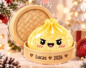 Personalized Squishy Christmas Ornament 2026, Squishy Ornament, Custom Name Dumpling Ornament, Year Of Squishy Hunting