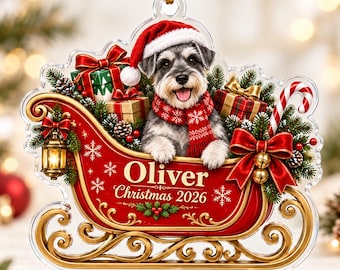 Personalized New Dog First Christmas Ornament, Custom Dog Cat Photo Ornament 2026, Dog Christmas Ornament, Pet Portrait Christmas Gift