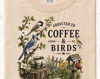 Coffee Bird Shirt | Naturecore Graphic |