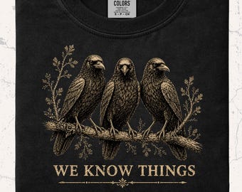 Crow T-Shirt for Bird Lovers, Vintage Corvid Backyard Birder Tee