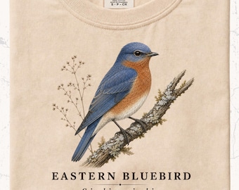 Eastern Bluebird Shirt, Naturecore Bird Tee, Bird Lover Gift