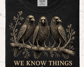 Crow T-Shirt for Bird Lovers, Vintage Corvid Backyard Birder Tee