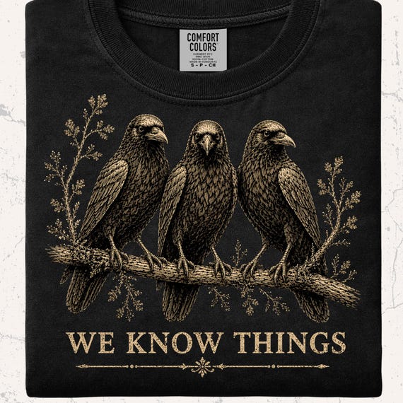 Crow T-Shirt for Bird Lovers, Vintage Corvid Backyard Birder Tee