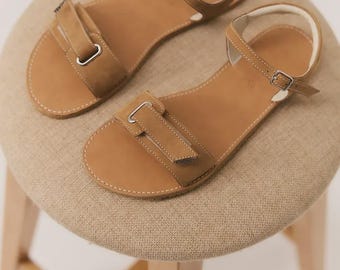 Barefoot Leather Sandals Women, Wide Toe Box Sandals, Minimalist Summer Shoes, Zero Drop Sandals, Handmade Leather Sandals